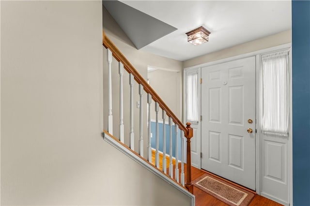 187 Friar Ln, Peters Twp, PA 15317 - entrance foyer with stairway and wood finished floors