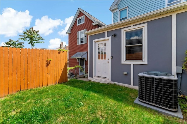 239 Albert St, Mt Washington, PA 15211 - doorway to property featuring cooling unit and stucco siding