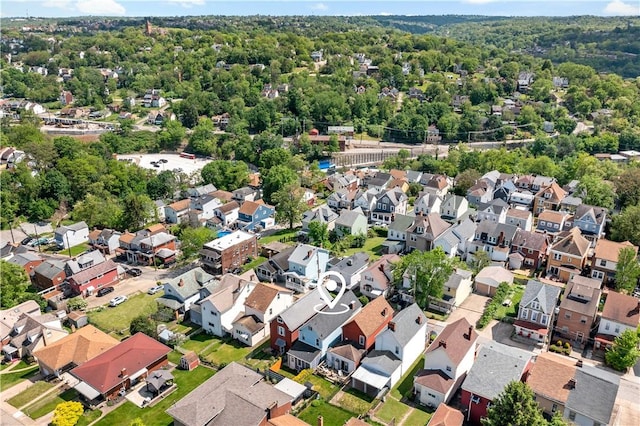 239 Albert St, Mt Washington, PA 15211 - aerial overview of property's location with nearby suburban area