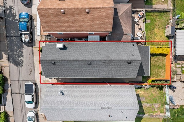 239 Albert St, Mt Washington, PA 15211 - view from above of property featuring property boundaries highlighted