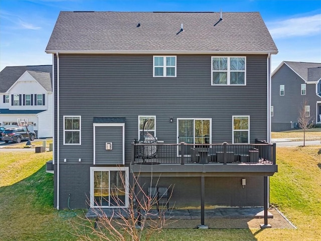 127 Red Horse Dr, Buffalo Twp, PA 16055 - back of house with a lawn and a deck