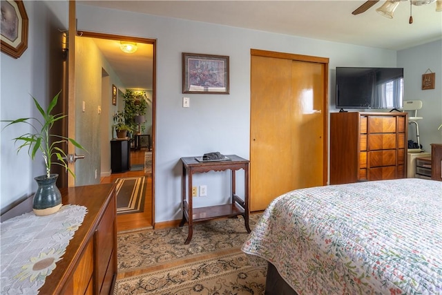 600 Margaret St, Mount Oliver, PA 15210 - bedroom featuring wood finished floors, a closet, and baseboards