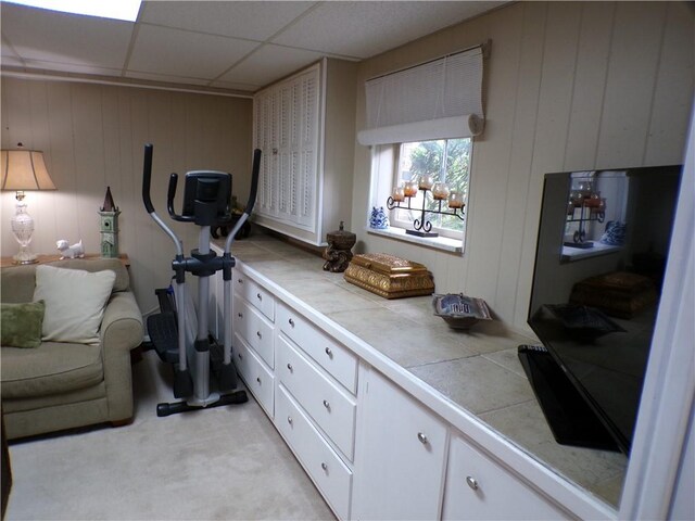 1235 Old Concord Rd, Monroeville, PA 15146 - workout area featuring a drop ceiling