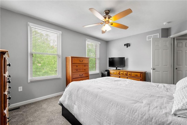 97 Clover Ln, Pine Twp Nal, PA 15044 - carpeted bedroom featuring baseboards and ceiling fan