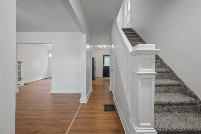230 Linnview Ave, Carrick, PA 15210 - stairs featuring wood finished floors and baseboards