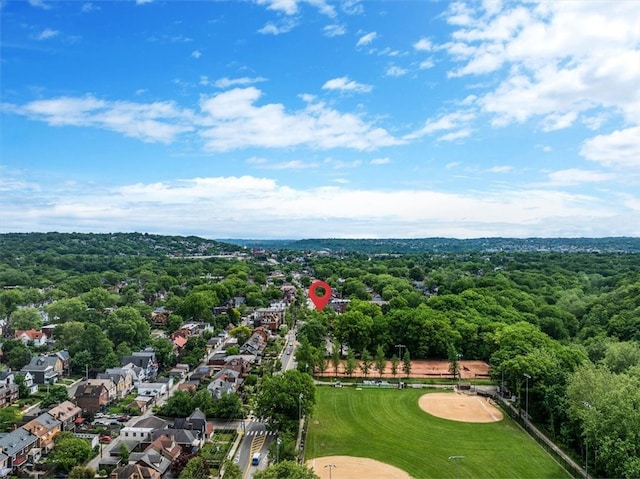 810 S Braddock Ave, Regent Square, PA 15221 - aerial view of residential area featuring a heavily wooded area