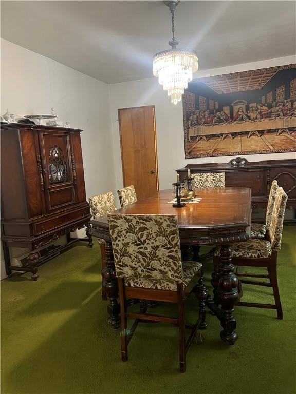 1929 Alcoa Dr, Arnold, PA 15068 - carpeted dining area featuring a chandelier