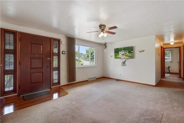 441 Wyndhurst Dr, Moon/Crescent Twp, PA 15108 - carpeted foyer featuring baseboards and ceiling fan