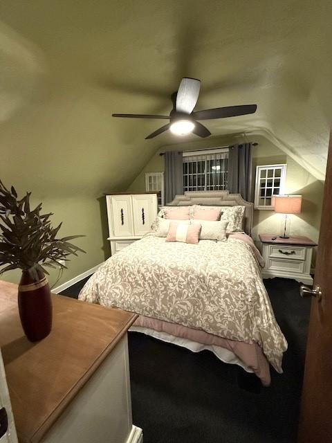 62 Spring St, Etna, PA 15223 - bedroom with lofted ceiling and a ceiling fan