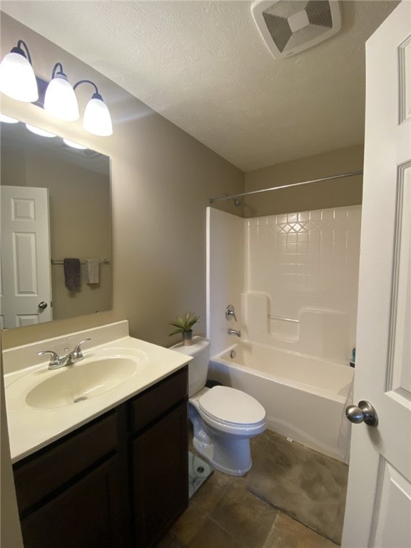 173 Rylie Dr, Lehigh Twp, PA 16037 - full bathroom with vanity, shower / tub combination, and a textured ceiling