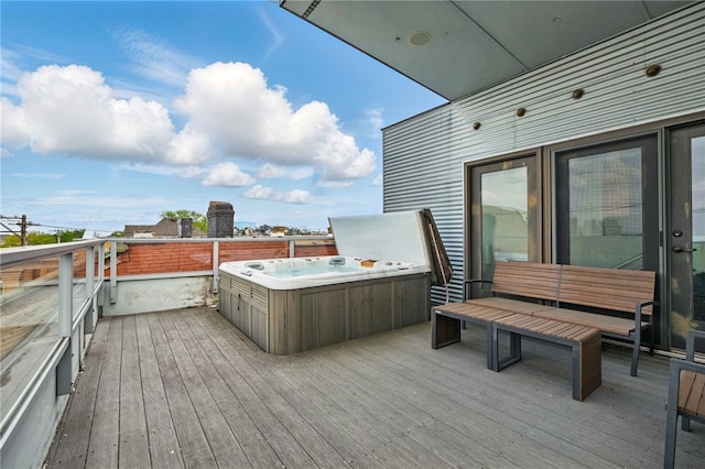 204 Bailey Ave, Mt Washington, PA 15211 - deck featuring a hot tub