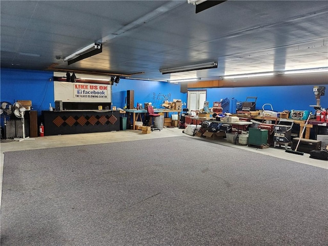 114 Leonard Rd, Washington Twp But, PA 16040 - garage featuring a workshop area
