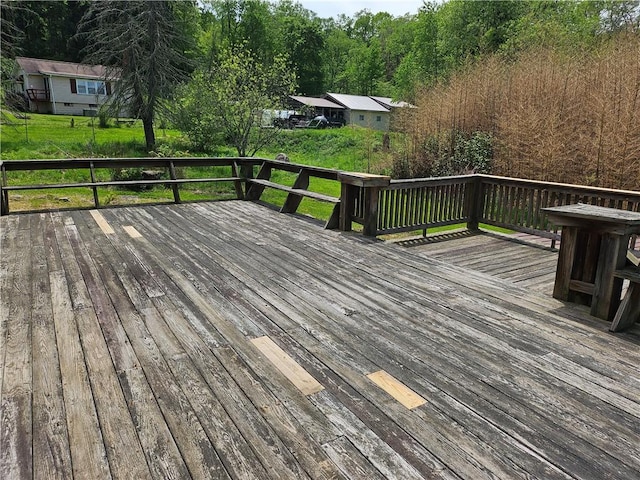 114 Leonard Rd, Washington Twp But, PA 16040 - deck featuring a wooded view