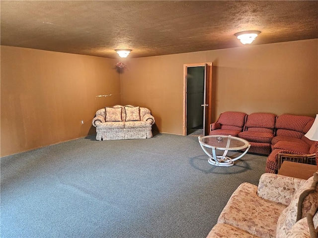 114 Leonard Rd, Washington Twp But, PA 16040 - carpeted living area featuring a textured ceiling