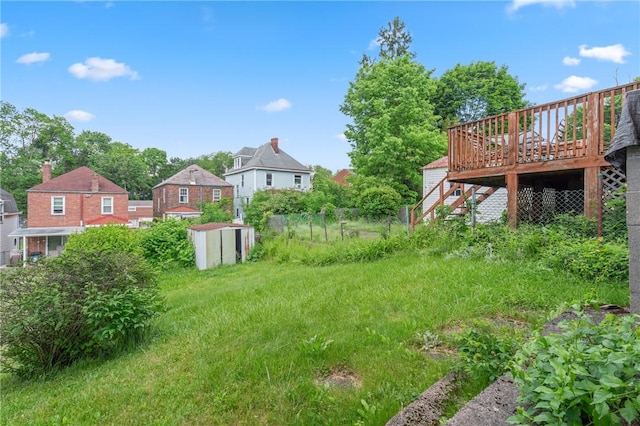 1318 Princess Ave, Beechview, PA 15216 - view of yard with a deck and stairway