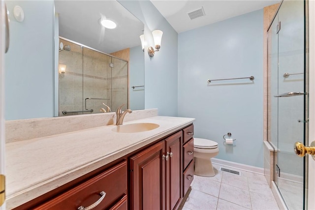 16 Mcbride Rd, North Strabane, PA 15317 - bathroom with tile patterned floors, a tile shower, vanity, toilet, and baseboards