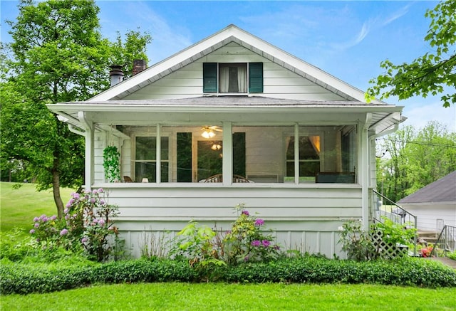 2418 Graceland Rd, Neshannock Twp, PA 16105 - view of front of home with a chimney and stairway