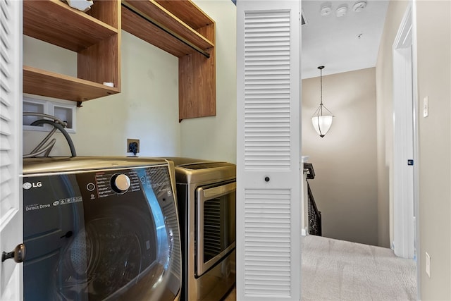 876 Beacon Ln, Mccandless, PA 15237 - laundry area featuring separate washer and dryer and carpet