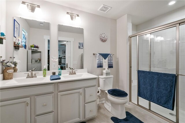 153 Olivia Dr, Center Twp Bea, PA 15061 - full bath with a stall shower, double vanity, and toilet