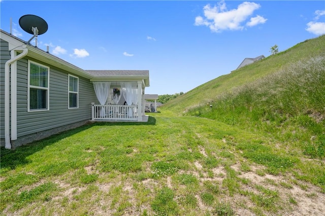 153 Olivia Dr, Center Twp Bea, PA 15061 - view of grassy yard featuring covered porch