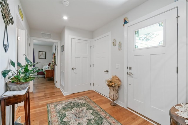 153 Olivia Dr, Center Twp Bea, PA 15061 - entryway featuring light wood-type flooring, baseboards, and recessed lighting