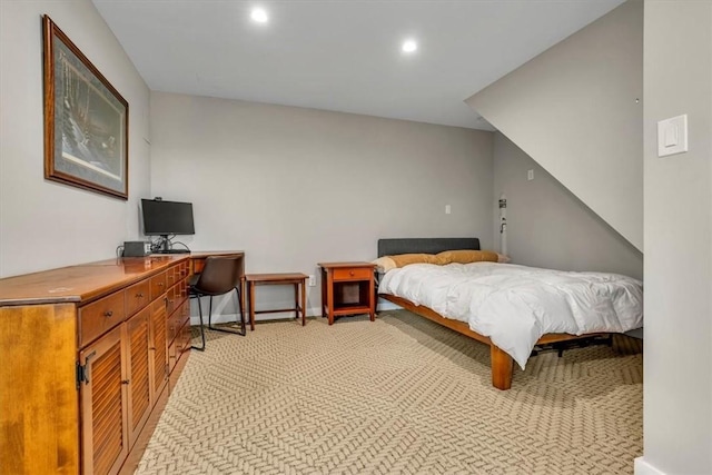439 Pleasant Hill Rd, Allegheny Twp Wml, PA 15656 - bedroom with light colored carpet, recessed lighting, a desk, and baseboards