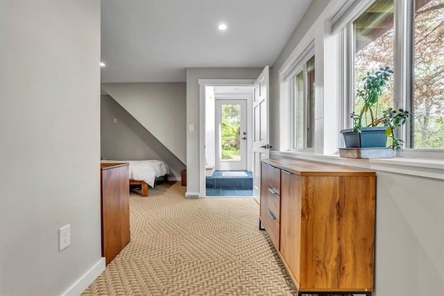 439 Pleasant Hill Rd, Allegheny Twp Wml, PA 15656 - corridor with baseboards, recessed lighting, and light colored carpet