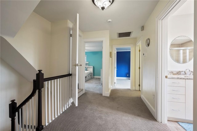 155 Westland Dr, Squirrel Hill, PA 15217 - corridor featuring light colored carpet, an upstairs landing, and baseboards