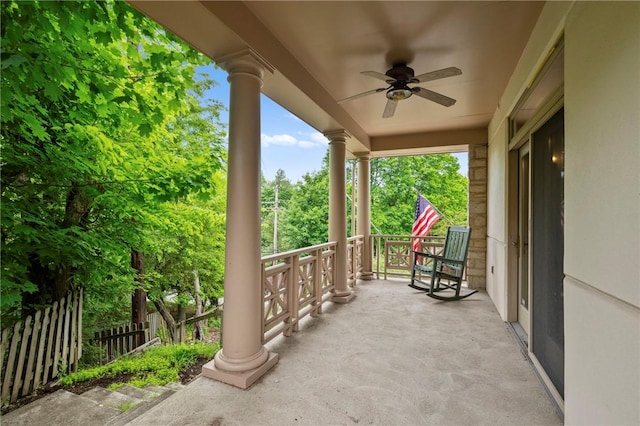 155 Westland Dr, Squirrel Hill, PA 15217 - view of patio with a ceiling fan