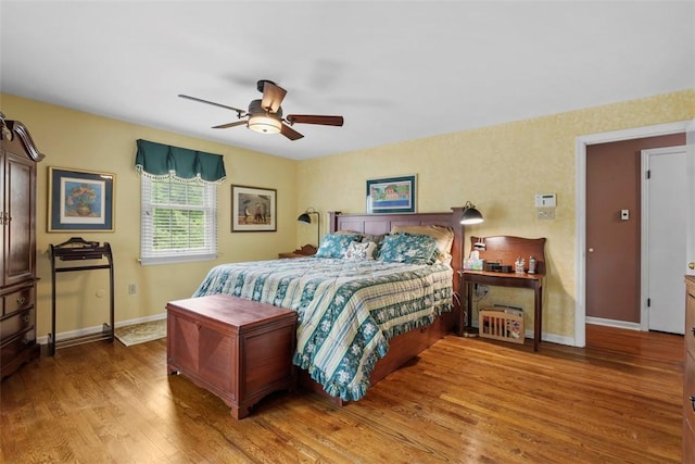 111 Maple Dr, Pine Twp Nal, PA 15090 - bedroom with wood finished floors, baseboards, and ceiling fan