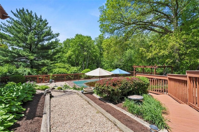 111 Maple Dr, Pine Twp Nal, PA 15090 - view of yard featuring a deck and a swimming pool