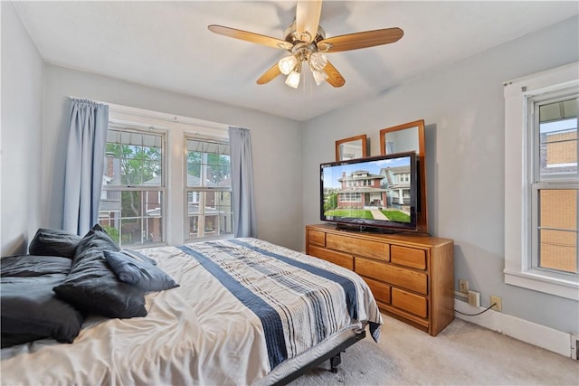 245 Martsolf Ave, West View, PA 15229 - bedroom with light colored carpet and a ceiling fan