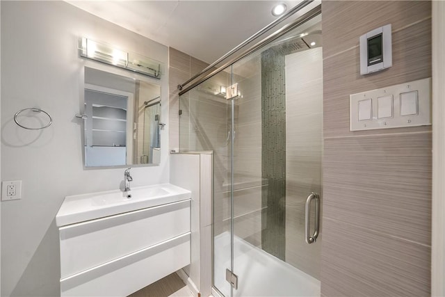 130 S 22nd St Unit 2C, South Side, PA 15203 - full bathroom featuring a stall shower and vanity