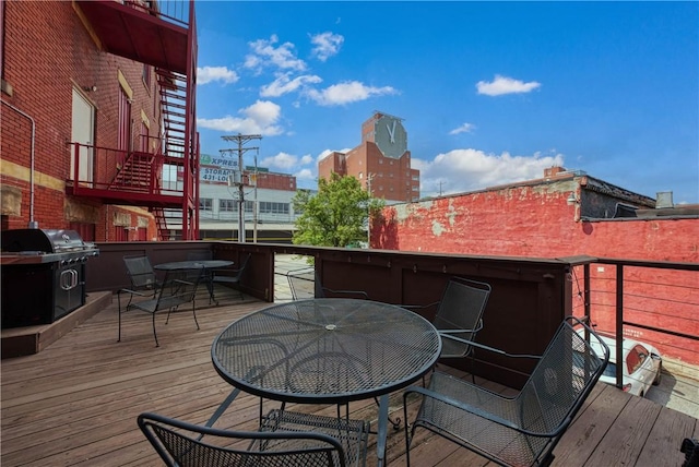 130 S 22nd St Unit 2C, South Side, PA 15203 - deck with outdoor dining space and grilling area