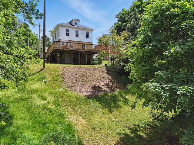 5241 Clarwin Ave, Ross Twp, PA 15229 - rear view of house featuring a wooden deck