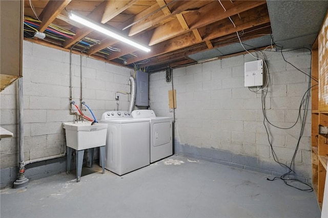259 Allison Ave, Emsworth, PA 15202 - unfinished basement with washer and clothes dryer and electric panel