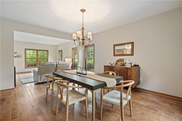 321 Ivy Dr, Pine Twp Nal, PA 15044 - dining space featuring a chandelier and light wood-style floors