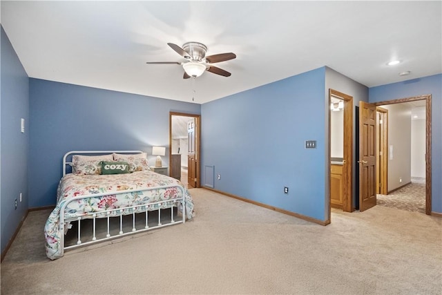 321 Ivy Dr, Pine Twp Nal, PA 15044 - carpeted bedroom with baseboards and ceiling fan