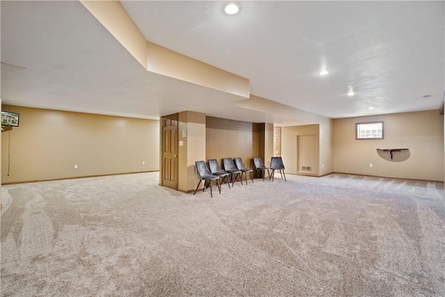 321 Ivy Dr, Pine Twp Nal, PA 15044 - below grade area with carpet flooring, baseboards, and recessed lighting