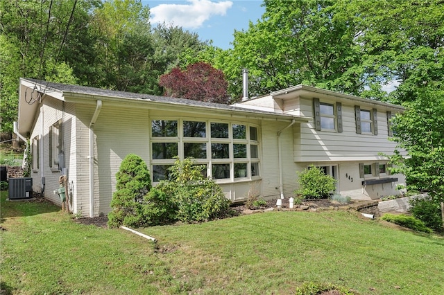 643 Croyland Ave, Indiana Boro, PA 15701 - view of front of home with brick siding, a front yard, and cooling unit