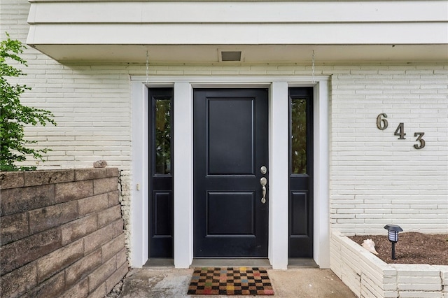 643 Croyland Ave, Indiana Boro, PA 15701 - doorway to property with brick siding