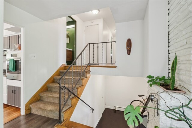 643 Croyland Ave, Indiana Boro, PA 15701 - stairs with wood finished floors and baseboard heating