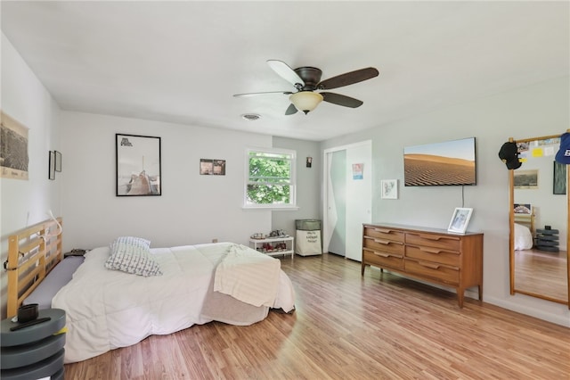 643 Croyland Ave, Indiana Boro, PA 15701 - bedroom featuring light wood finished floors and a ceiling fan