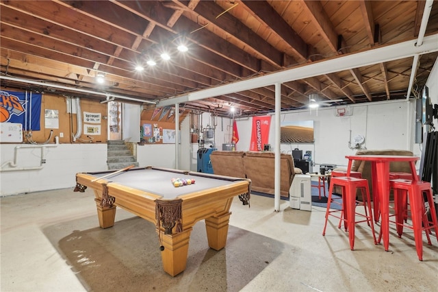 643 Croyland Ave, Indiana Boro, PA 15701 - playroom with billiards and concrete floors