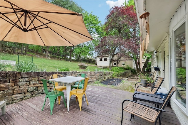 643 Croyland Ave, Indiana Boro, PA 15701 - deck featuring outdoor dining area and a yard