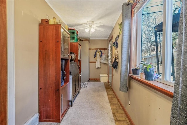 346 Pine St, Ambridge, PA 15003 - hallway with ornamental molding and baseboards