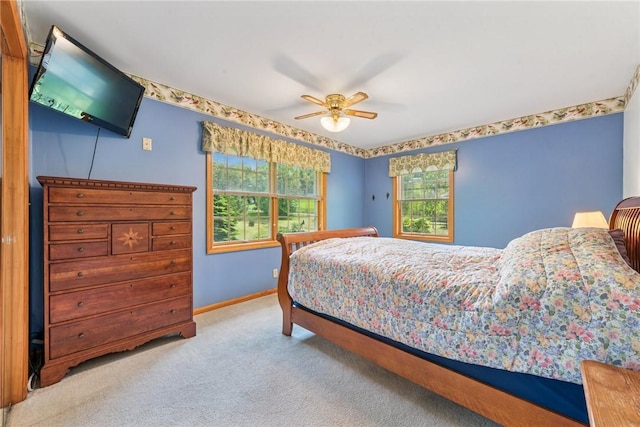 431 Scenic Dr W, Pike Run Twp, PA 15427 - carpeted bedroom with baseboards and ceiling fan