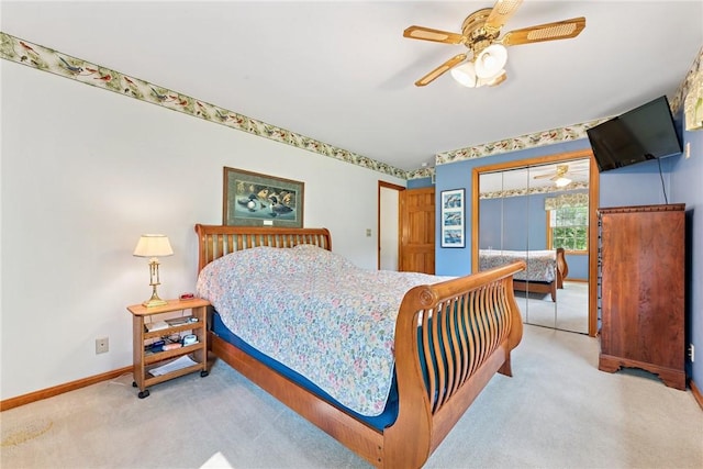 431 Scenic Dr W, Pike Run Twp, PA 15427 - bedroom featuring carpet floors, baseboards, and ceiling fan