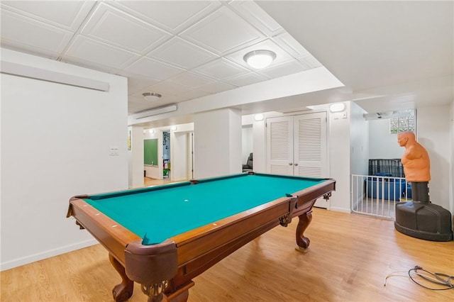 1800 Wightman St, Squirrel Hill, PA 15217 - game room with baseboards, wood finished floors, and pool table