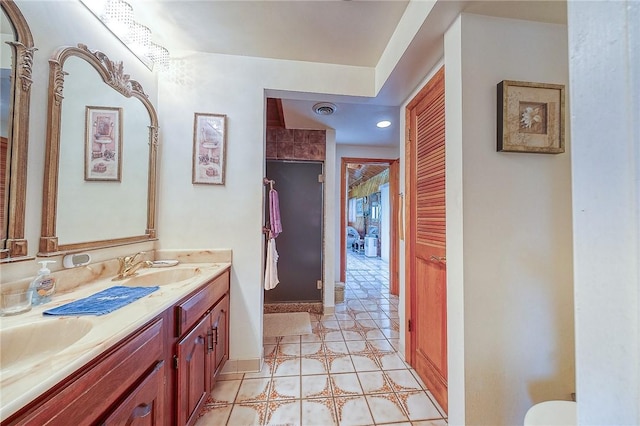 3098 Clay Pike St, Sewickley Twp, PA 15637 - full bathroom featuring double vanity, toilet, baseboards, and tile patterned flooring